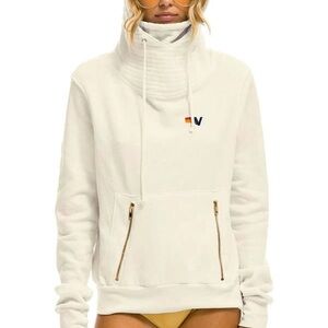 Aviator Nation Ninja Hoodie Sweater Vintage White $220 Retail